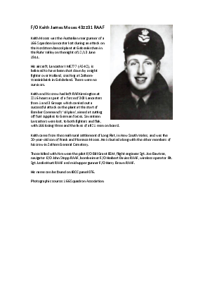 A preview of a PDF biography for Moses, Keith James